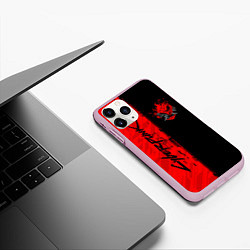 Чехол iPhone 11 Pro матовый CYBERPUNK 2077, цвет: 3D-розовый — фото 2