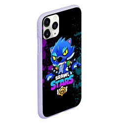 Чехол iPhone 11 Pro матовый Brawl Stars LEON, цвет: 3D-светло-сиреневый — фото 2