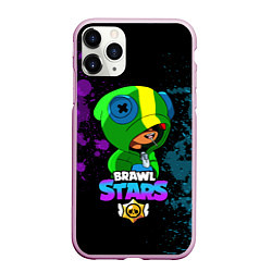 Чехол iPhone 11 Pro матовый Brawl Stars LEON, цвет: 3D-розовый