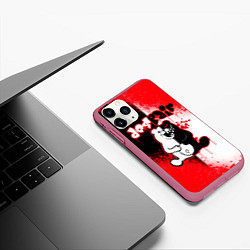 Чехол iPhone 11 Pro матовый MONOKUMA, цвет: 3D-малиновый — фото 2