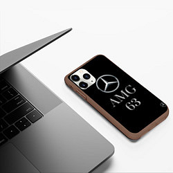 Чехол iPhone 11 Pro матовый Mersedes AMG 63, цвет: 3D-коричневый — фото 2