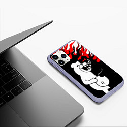 Чехол iPhone 11 Pro матовый MONOKUMA, цвет: 3D-светло-сиреневый — фото 2