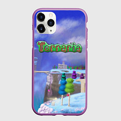 Чехол iPhone 11 Pro матовый Terraria, цвет: 3D-фиолетовый