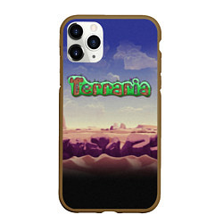 Чехол iPhone 11 Pro матовый Terraria, цвет: 3D-коричневый