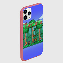 Чехол iPhone 11 Pro матовый Terraria, цвет: 3D-малиновый — фото 2
