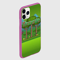 Чехол iPhone 11 Pro матовый Terraria, цвет: 3D-фиолетовый — фото 2