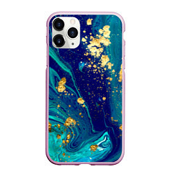 Чехол iPhone 11 Pro матовый Краски, цвет: 3D-розовый