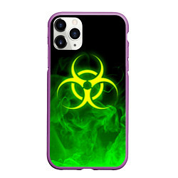 Чехол iPhone 11 Pro матовый BIOHAZARD, цвет: 3D-фиолетовый