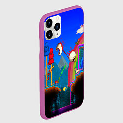 Чехол iPhone 11 Pro матовый TERRARIA GAME, цвет: 3D-фиолетовый — фото 2