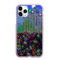 Чехол iPhone 11 Pro матовый TERRARIA, цвет: 3D-розовый