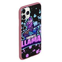 Чехол iPhone 11 Pro матовый Fortnite LLAMA, цвет: 3D-малиновый — фото 2