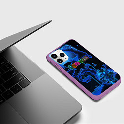 Чехол iPhone 11 Pro матовый Terraria, цвет: 3D-фиолетовый — фото 2