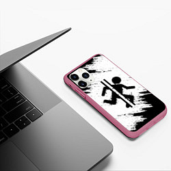 Чехол iPhone 11 Pro матовый PORTAL, цвет: 3D-малиновый — фото 2