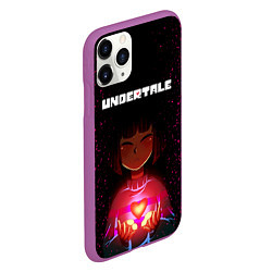 Чехол iPhone 11 Pro матовый UNDERTALE FRISK, цвет: 3D-фиолетовый — фото 2