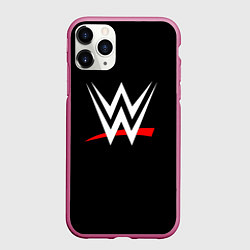 Чехол iPhone 11 Pro матовый WWE, цвет: 3D-малиновый