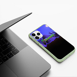 Чехол iPhone 11 Pro матовый TERRARIA, цвет: 3D-салатовый — фото 2
