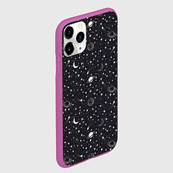 Чехол iPhone 11 Pro матовый Космос, цвет: 3D-фиолетовый — фото 2