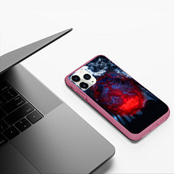 Чехол iPhone 11 Pro матовый Demogorgon Stranger Things, цвет: 3D-малиновый — фото 2