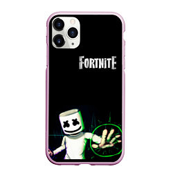 Чехол iPhone 11 Pro матовый Fortnite, цвет: 3D-розовый