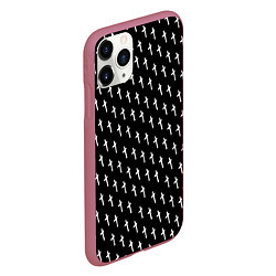 Чехол iPhone 11 Pro матовый LiL PEEP Pattern, цвет: 3D-малиновый — фото 2