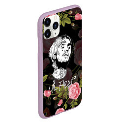 Чехол iPhone 11 Pro матовый LIL PEEP ROSES, цвет: 3D-сиреневый — фото 2