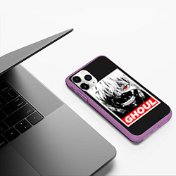 Чехол iPhone 11 Pro матовый Tokyo Ghoul, цвет: 3D-фиолетовый — фото 2