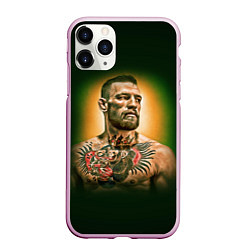 Чехол iPhone 11 Pro матовый Conor McGregor, цвет: 3D-розовый