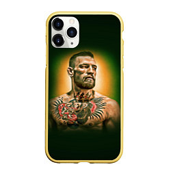 Чехол iPhone 11 Pro матовый Conor McGregor, цвет: 3D-желтый