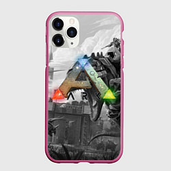 Чехол iPhone 11 Pro матовый Ark Survival Evolved, цвет: 3D-малиновый
