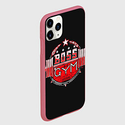 Чехол iPhone 11 Pro матовый Boss of GYM акварель, цвет: 3D-малиновый — фото 2