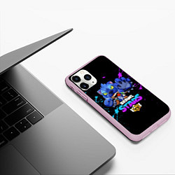 Чехол iPhone 11 Pro матовый Brawl Stars LEON, цвет: 3D-розовый — фото 2