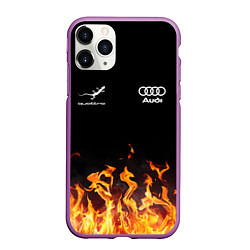 Чехол iPhone 11 Pro матовый Audi Ауди, цвет: 3D-фиолетовый
