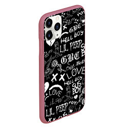 Чехол iPhone 11 Pro матовый LIL PEEP LOGOBOMBING, цвет: 3D-малиновый — фото 2