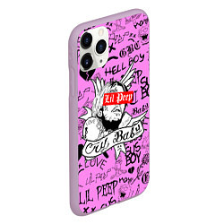 Чехол iPhone 11 Pro матовый LIL PEEP LOGOBOMBING, цвет: 3D-сиреневый — фото 2