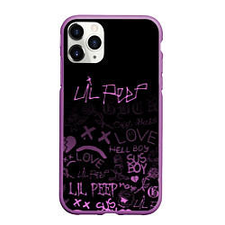 Чехол iPhone 11 Pro матовый LIL PEEP, цвет: 3D-фиолетовый