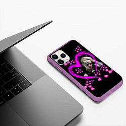 Чехол iPhone 11 Pro матовый Lil Peep, цвет: 3D-фиолетовый — фото 2