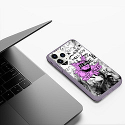 Чехол iPhone 11 Pro матовый LIL PEEP, цвет: 3D-серый — фото 2