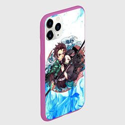 Чехол iPhone 11 Pro матовый KIMETSU NO YAIBA, цвет: 3D-фиолетовый — фото 2
