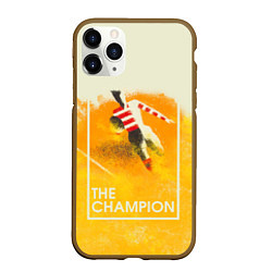 Чехол iPhone 11 Pro матовый Регби The Champion, цвет: 3D-коричневый