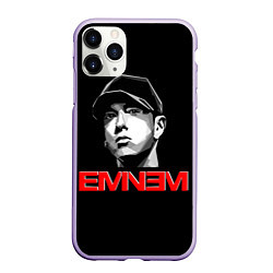 Чехол iPhone 11 Pro матовый Eminem, цвет: 3D-светло-сиреневый