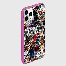 Чехол iPhone 11 Pro матовый Дискография EMINEM, цвет: 3D-фиолетовый — фото 2