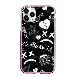 Чехол iPhone 11 Pro матовый LIL PEEP, цвет: 3D-розовый