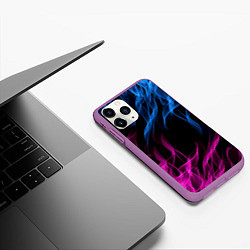 Чехол iPhone 11 Pro матовый БИТВА ОГНЕЙ, цвет: 3D-фиолетовый — фото 2