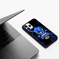 Чехол iPhone 11 Pro матовый Brawl Stars LEON, цвет: 3D-черный — фото 2