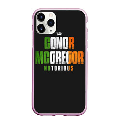 Чехол iPhone 11 Pro матовый Conor McGregor, цвет: 3D-розовый