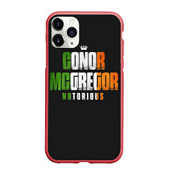 Чехол iPhone 11 Pro матовый Conor McGregor, цвет: 3D-красный