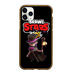 Чехол iPhone 11 Pro матовый Мортис Brawl Stars, цвет: 3D-коричневый