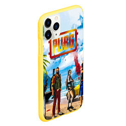 Чехол iPhone 11 Pro матовый PUBG, цвет: 3D-желтый — фото 2