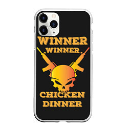 Чехол iPhone 11 Pro матовый Winner Chicken Dinner, цвет: 3D-белый