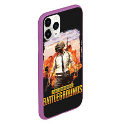 Чехол iPhone 11 Pro матовый PUBG, цвет: 3D-фиолетовый — фото 2